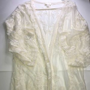 New Jc penny Cream/off white sheer cover up. All purpose! Medium